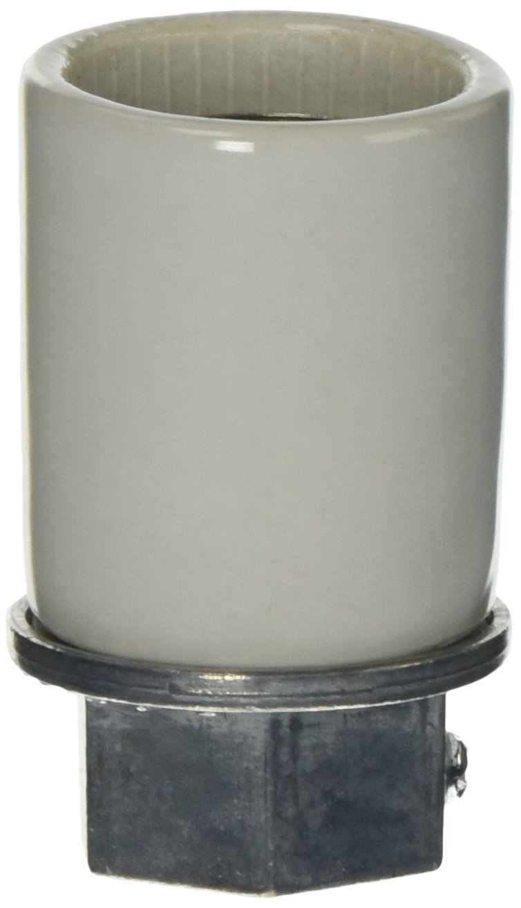 Leviton Medium Base, One-Piece, Keyless, Incandescent, Glazed